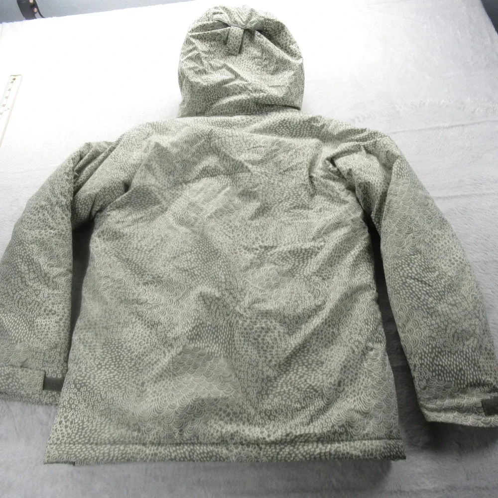 Columbia Horizon Ride Jacket Girls Large 14/16 Green Printed Insulated Hooded